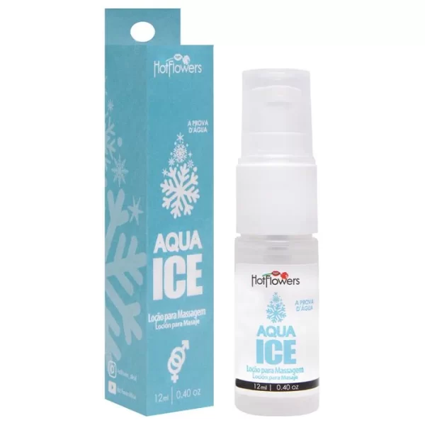 Aqua Loob Lubrificante Spray Resistente à Água Efeito Ice - Hot Flowers 12ml