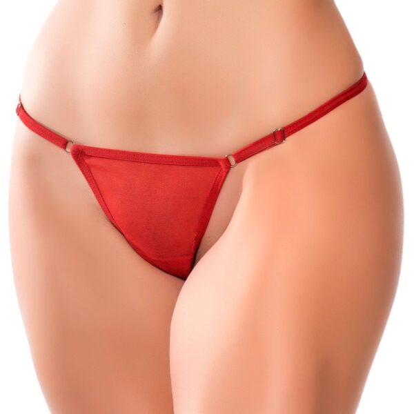 Calcinha Fio Dental em Tule Com Regulagem e Strass Com Frase TESUDA na Parte de Trás  - Yaffa - Image 2