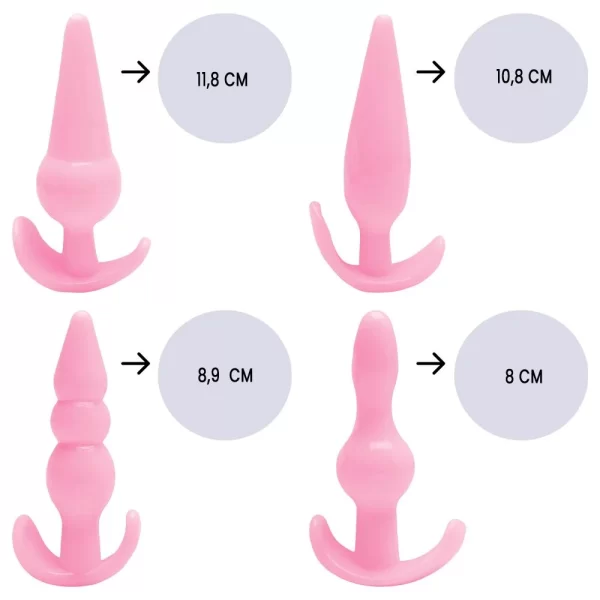 Kit Plug Anal com 4 Formatos e 4 Tamanhos Diferentes - Image 3