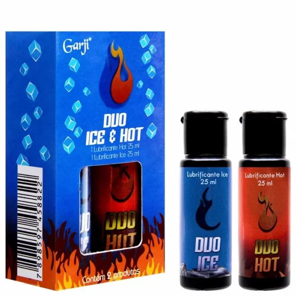 Kit Duplo Lubrificantes Funcionais Com Efeito Duo Ice e Hot - Garji 25ml Cada