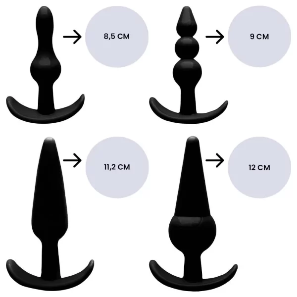 Kit Plug Anal com 4 Formatos e 4 Tamanhos Diferentes - Image 2