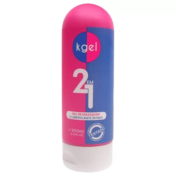 Lubrificante Íntimo e Gel de Massagem 2 em 1 à Base de Água 200ml - Kgel