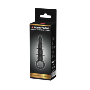 Plug Anal Escalonado de Silicone com Anel de Resgate Special Anal Stimulation 13 cmx 3 cm - Pretty Love