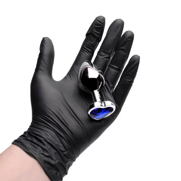 Plug Anal Médio em Aço Inoxidável com Pedra de Coração - Image 2