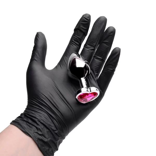 Plug Anal Médio em Aço Inoxidável com Pedra de Coração - Image 5