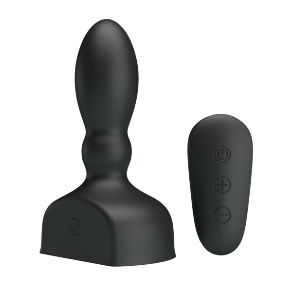 Plug Anal Recarregável Inflável Com Controle Remoto Sem Fio e 12 Modos de Vibração 11 cm x 3,5 cm - Harriet Pretty Love - Imagem 5
