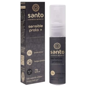 Santo Sensible Prata - Gel Vegano Dessensibilizante Para Prática do Sexo Anal Com Efeito Bactericida, Germicida e Cicatrizante