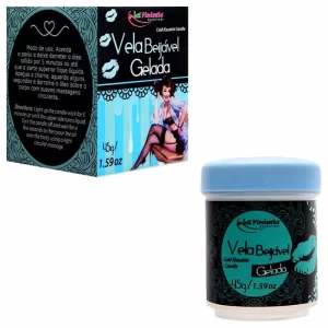 Vela Beijável Gelada Que Não Queima Para Sexo Oral e Massagem Com Efeito Gelado Sabor Menta - La Pimienta
