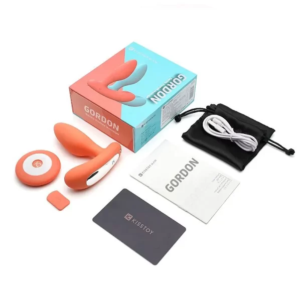 Vibrador Massageador de Próstata e Períneo com 2 Motores Recarregável Em Silicone Com 10 Modos de Vibração e Controle Remoto Sem Fio - Gordon Kisstoy Man - Image 6