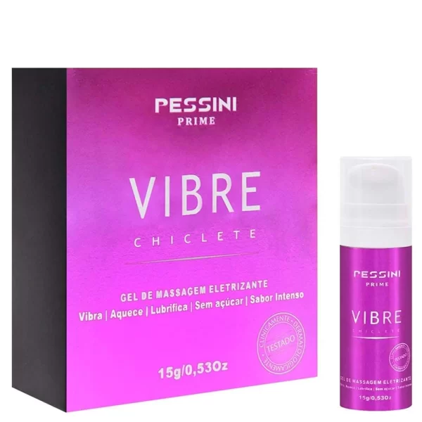 Vibre Gel Unissex Com Sensação de Vibração, Aquecimento e Lubrificante - Pessini Prime
