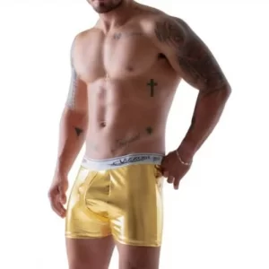 Cueca Boxer Brilhante com Zíper Atrás - Pegasus Sapeka