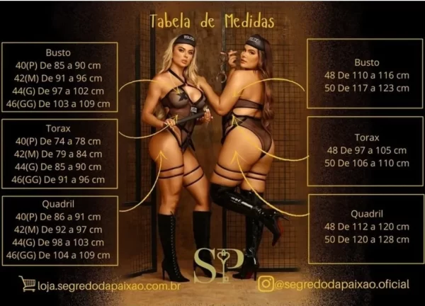 Fantasia Enfermeira Gata Com Sutiã Vazado Calcinha Fio Dental Com Abertura Íntima e Tiras na Cintura e Bumbum e Acessório de Cabeça - Segredo da Paixão - Image 4