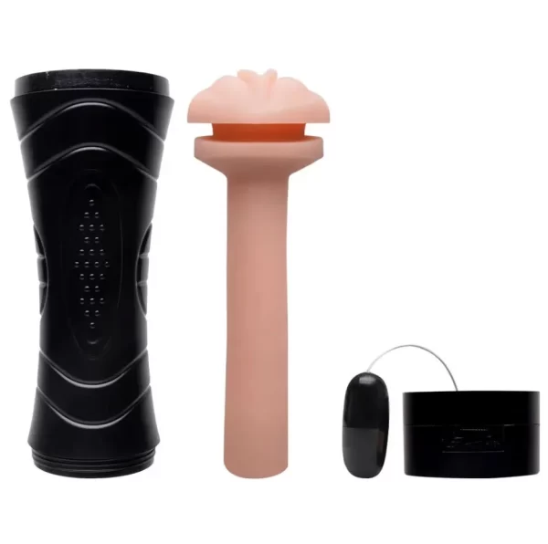Masturbador Lanterna Vagina Em Cyberskin Com Vibração - Bussy Strong In Men Toys - Imagem 2