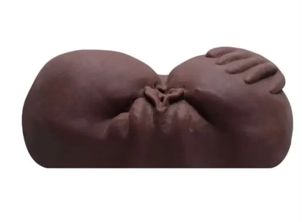 Masturbador Masculino Realístico em Cyberskin Formato Bumbum Com Vagina e Ânus - K Import