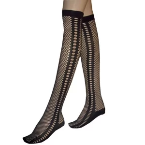 Meia 3/4 em Lycra Preta Arrastão