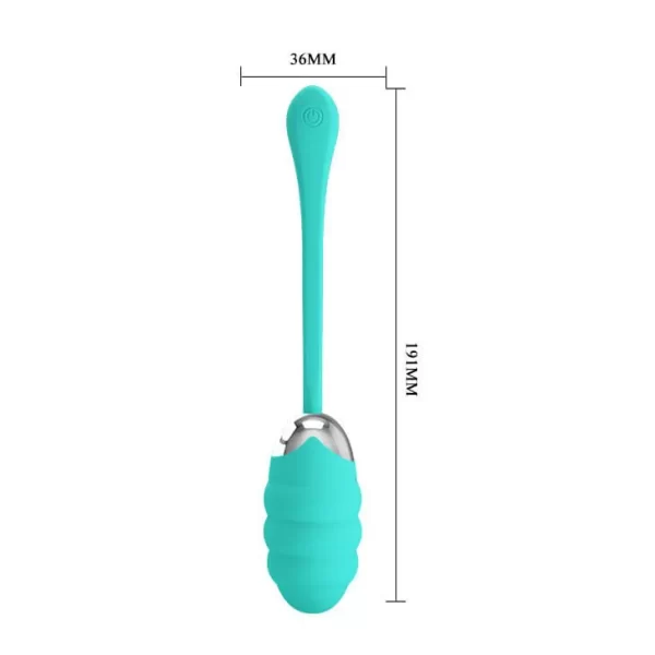 Vibrador Bullet Recarregável Com Textura Anelada e Cordão de Segurança Em Silicone Com 12 Modos de Vibração - Franklin Pretty Love - Imagem 3