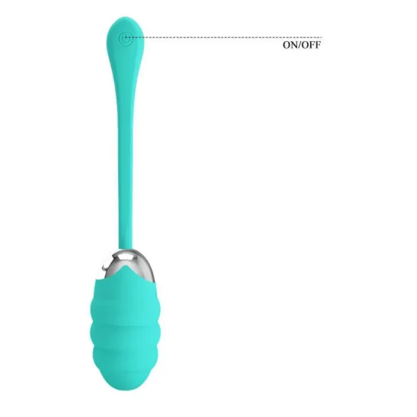 Vibrador Bullet Recarregável Com Textura Anelada e Cordão de Segurança Em Silicone Com 12 Modos de Vibração - Franklin Pretty Love - Imagem 2