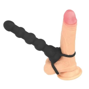 Anel Companheiro Escalonado Para Dupla Penetração em Silicone com Vibração 16 cm X 3 cm Anal Indulgence Collection - Lovetoy