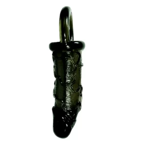 Capa Peniana Com Anel Para Escroto Veias Salientes e Glande Em Silicone - Boss Erect Sleeve Topo Toys - Image 2