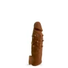 Capa Peniana com Cerdas Massageadoras de 16,5 cm x 4 cm com Extensor de 4 cm Realístico com Argola para o Escroto - Top Notch - Imagem 4