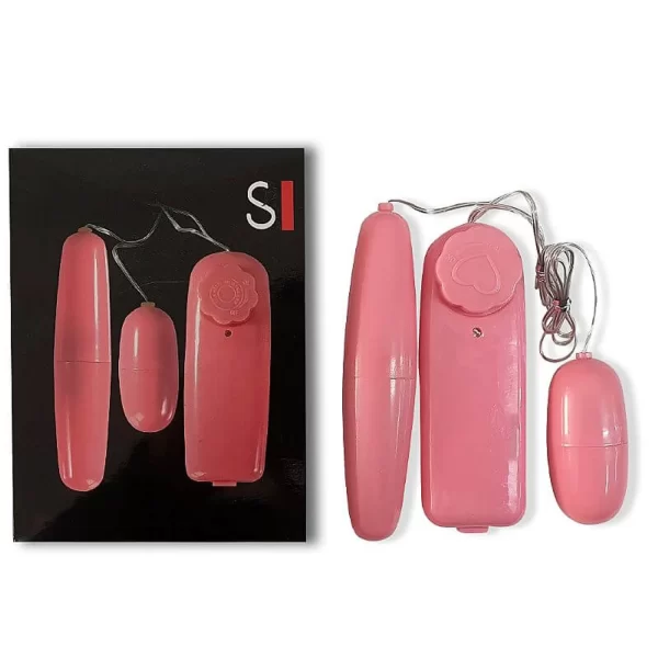 Cápsula Vibratória Bullet Vibrador Duplo Com Controle Remoto Com Fio e Vibração Multivelocidade - SI - Image 2