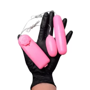 Cápsula Vibratória Bullet Vibrador Duplo Com Controle Remoto Com Fio e Vibração Multivelocidade - SI