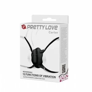 Cinta Vibratória Estimulador de Clitóris Em Silicone Com 12 Funções de Vibração - Carter Pretty Love