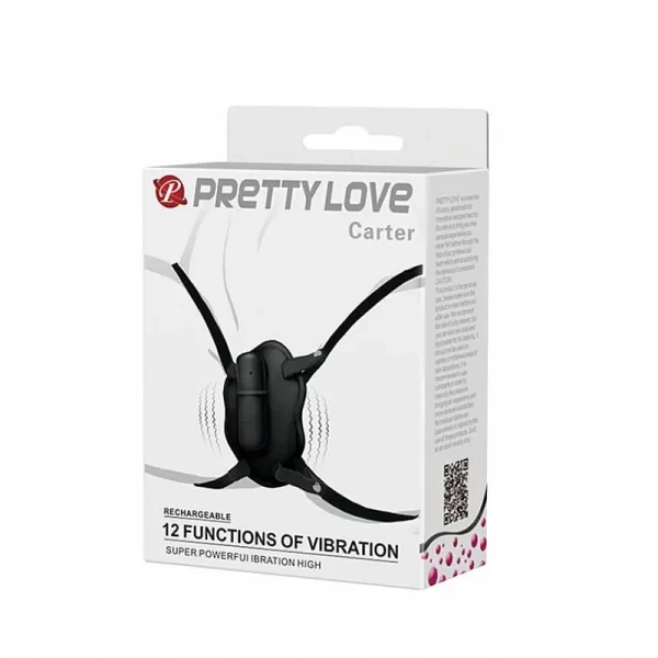Cinta Vibratória Estimulador de Clitóris Em Silicone Com 12 Funções de Vibração - Carter Pretty Love
