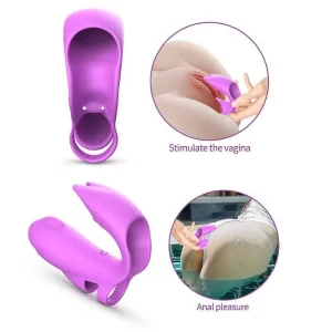 Dedeira Recarregável Para Estimular Ponto G e Clitóris Com 7 Modos de Vibrações Em Silicone e Formato Anatômico Com Textura Estimuladora - Dibe