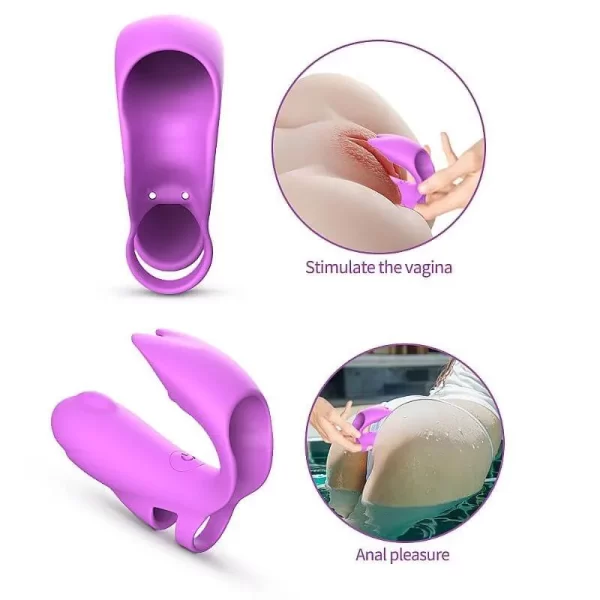 Dedeira Recarregável Para Estimular Ponto G e Clitóris Com 7 Modos de Vibrações Em Silicone e Formato Anatômico Com Textura Estimuladora - Dibe