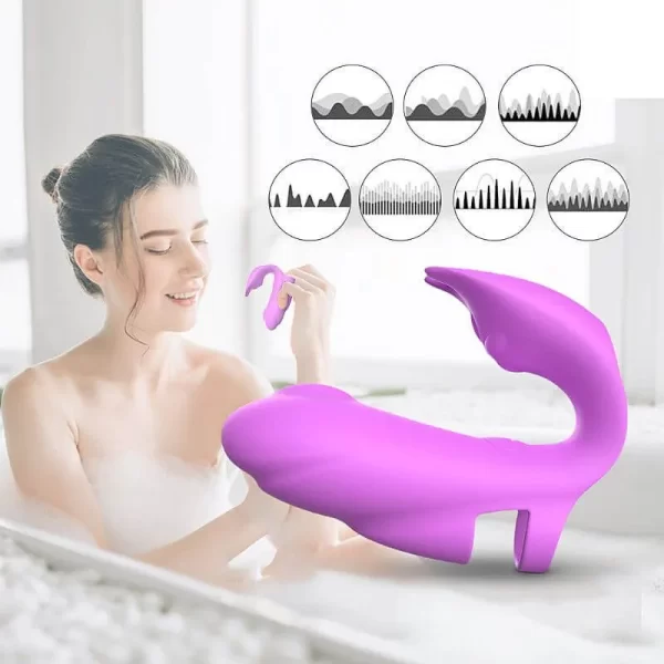 Dedeira Recarregável Para Estimular Ponto G e Clitóris Com 7 Modos de Vibrações Em Silicone e Formato Anatômico Com Textura Estimuladora - Dibe - Image 3