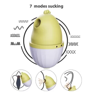 Estimulador de Clitóris Recarregável Em Formato de Pintinho Com 7 Modos de Pulsação - Cutie Baby Soft Sucking