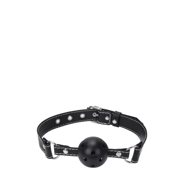 Kit Bondage Sado Em Couro Sintético Com 7 Peças Preto - 3R - Imagem 10
