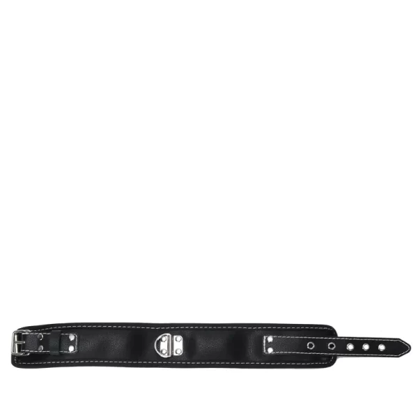 Kit Bondage Sado Em Couro Sintético Com 7 Peças Preto - 3R - Imagem 8