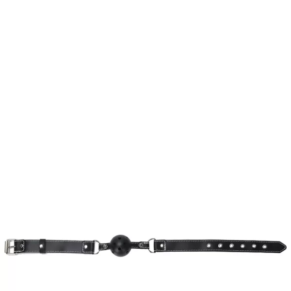 Kit Bondage Sado Em Couro Sintético Com 7 Peças Preto - 3R - Imagem 7