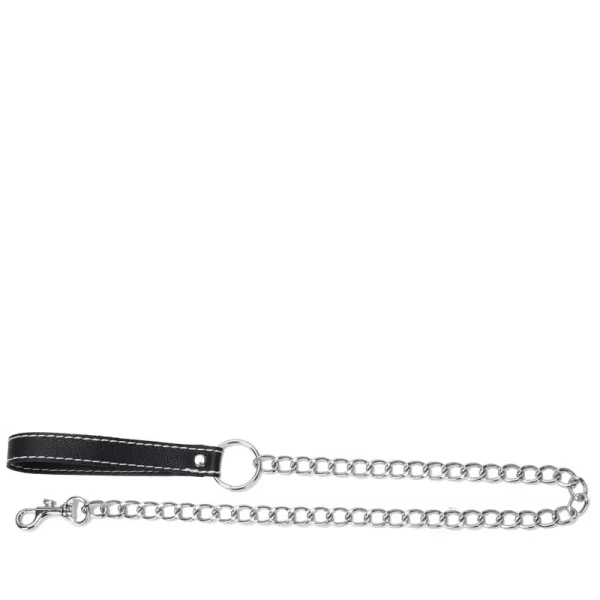 Kit Bondage Sado Em Couro Sintético Com 7 Peças Preto - 3R - Imagem 4