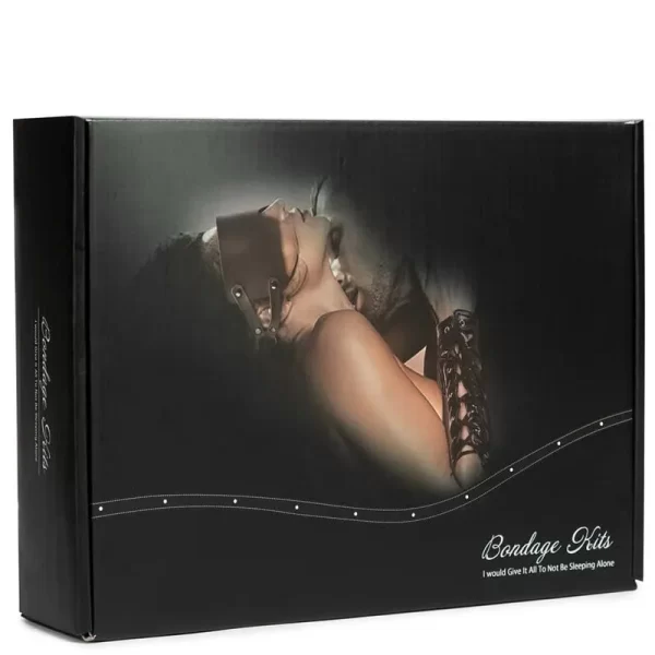 Kit Bondage Sado Em Couro Sintético Com 7 Peças Vermelho - Bondage Kits 3R - Image 2