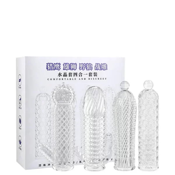 Kit Com 4 Capas Penianas Transparentes Texturizadas - Sleeve Crystal