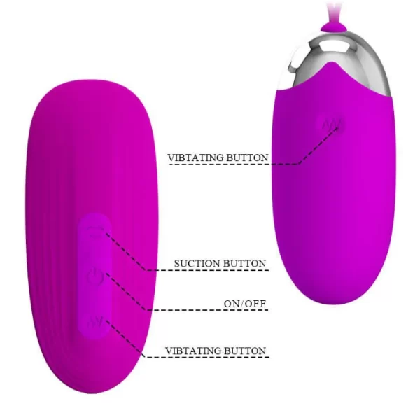 Kit Vibrador Duplo Recarregável Bullet e Mini Sugador de Clitóris - Pretty Love - Image 7