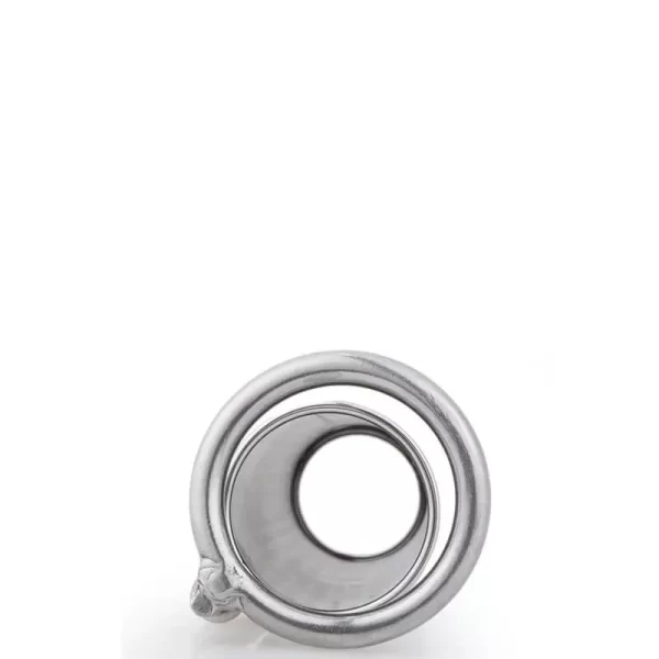 Cinto de Castidade Masculino em Aço Inoxidável Modelo Fechado Com Abertura na Ponta Com Anel Para Escroto e Cadeado - Male Chastity Device - Image 2