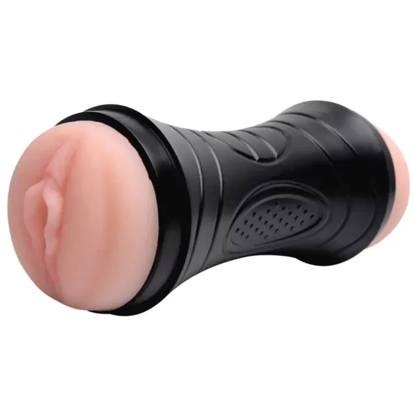 Masturbador Duplo Vagina e Ânus em Cyberskin Lanterna Training Master - Double Side Stroke - Imagem 6