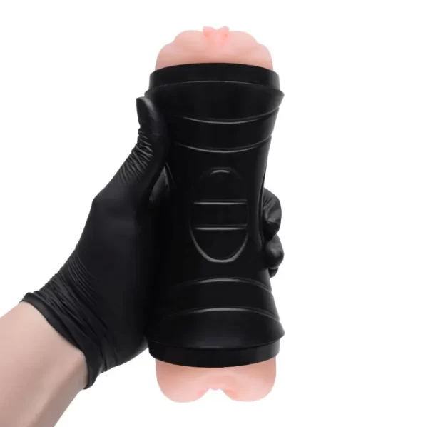 Masturbador Duplo Vagina e Ânus em Cyberskin Lanterna Training Master - Double Side Stroke - Imagem 3