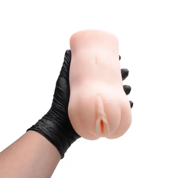 Masturbador Duplo Vagina e Ânus em Cyberskin Lanterna Training Master - Double Side Stroke - Imagem 2