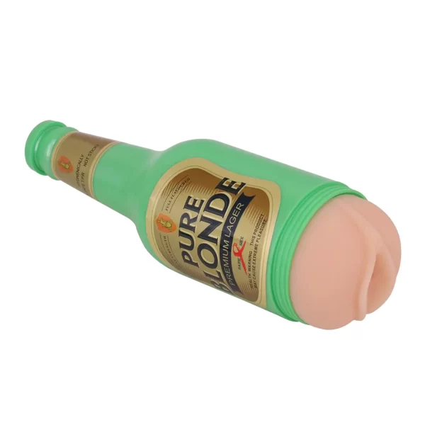 Masturbador Vagina em Cyberskin Camuflado de Garrafa - Pure Blond Premium Lager - Imagem 3