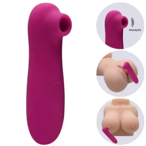 Mini Sugador de Clitóris Recarregável Em Silicone Macio Com 10 Modos de Pulsação