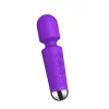 Mini Vibrador Varinha Mágica Massageador Recarregável em Silicone com 20 Modos de Vibração - Imagem 2