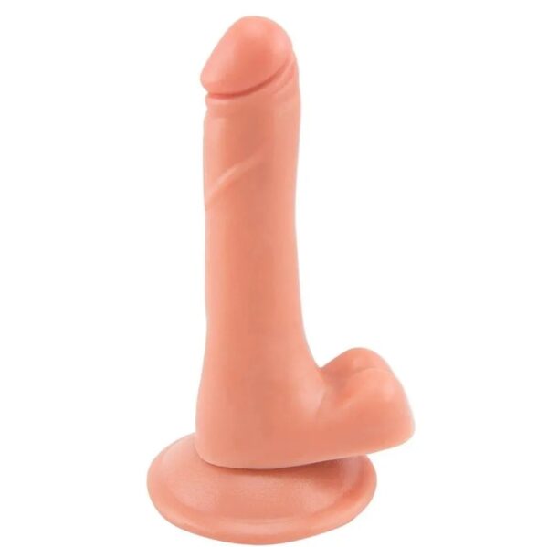Pênis Realístico Com Escroto 13,3 cm X 2,4 cm com Ventosa - Prazer e Cia
