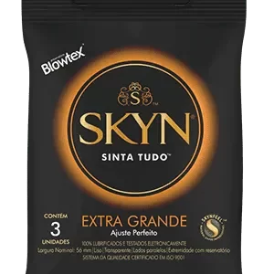 Preservativo Extra Grande 3 Unidades Blowtex Skyn Sinta Tudo