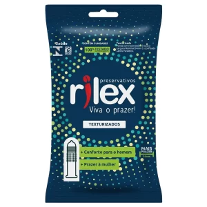 Preservativo Lubrificado Texturizado Rilex - 3 unidades