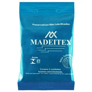 Preservativo Madeitex Não Lubrificado - 3 Unidades